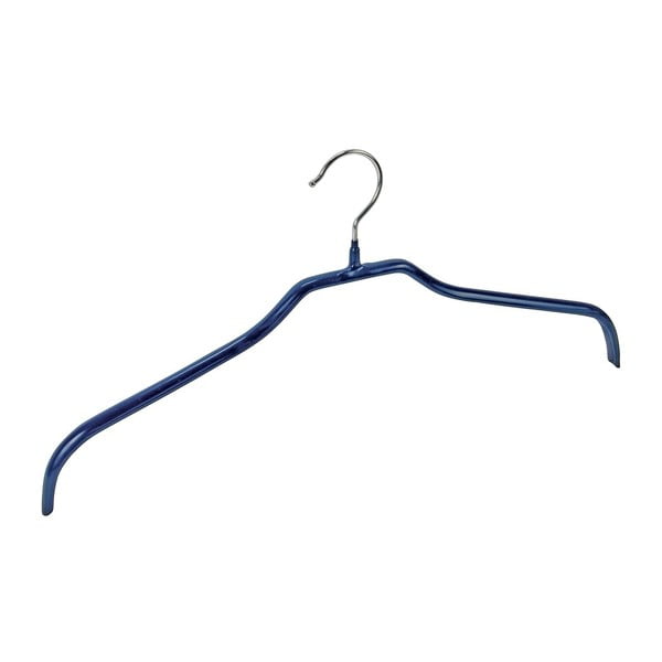 2 mėlynų neslystančių Wenko Hanger Slim drabužių pakabų rinkinys