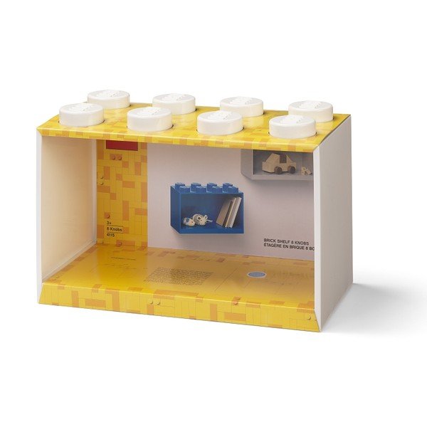 Vaikiška balta sieninė lentyna LEGO® Brick 8-image-2