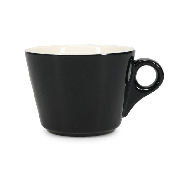 Juodos spalvos iš porceliano puodelis kapučino 160 ml Barista – BonBistro