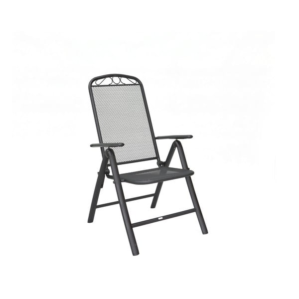 Metalinė sodo kėdė juodos spalvos – Rojaplast-image-3