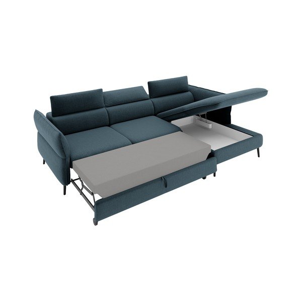 Mėlyna sofa-lova su daiktadėže Milo Casa Dario, kampas dešinėje-image-4