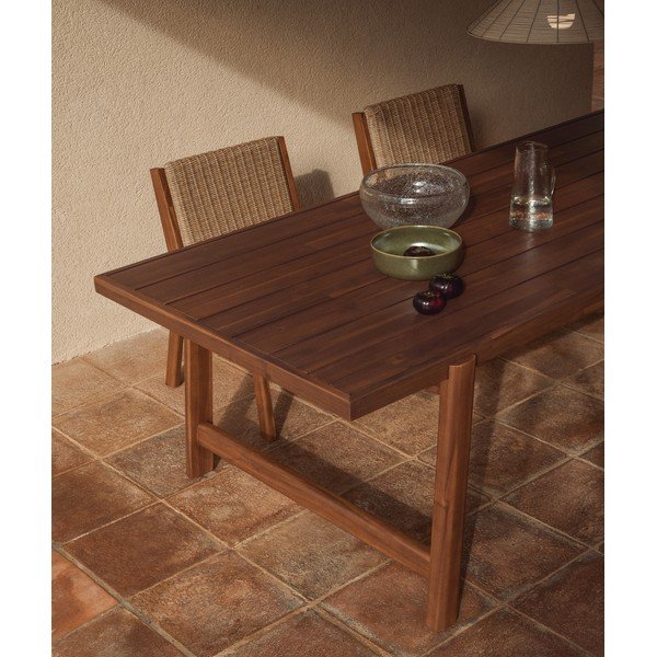 Sodo valgomojo stalas su akacijos stalviršiu 100x200 cm Itani – Kave Home-image-3