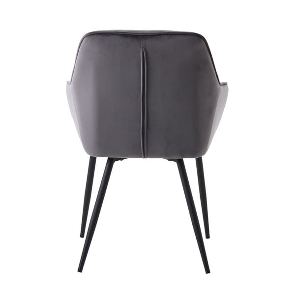 Pilkos spalvos iš audinio valgomojo kėdžių komplektas su porankiais 2 vnt. Nolan Square – Unique Furniture-image-4