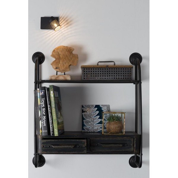 Sieninės lentynos su stalčiumi White Label Feng-image-4