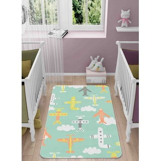 Vaikiškas kilimas šviesiai žalios spalvos 100x140 cm Happy Plains – Oyo Concept