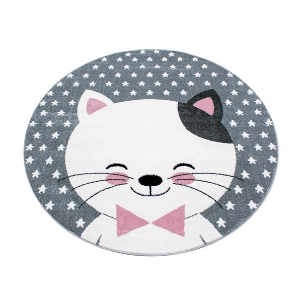Vaikiškas kilimas rožinės spalvos/pilkos spalvos ø 120 cm Kids – Ayyildiz Carpets