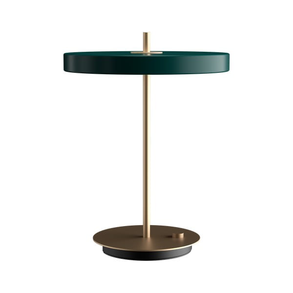 Stalinis šviestuvas tamsiai žalios spalvos LED su pritemdymo funkcija (aukštis 41,5 cm) su metaliniu gaubtu Asteria Table – UMAGE