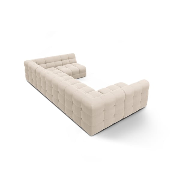 Smėlio spalvos kampinė sofa („U“ formos) Kendal – Micadoni -image-4