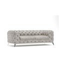 Šviesiai pilkos spalvos iš velveto sofa 225 cm Chelsea – Ropez