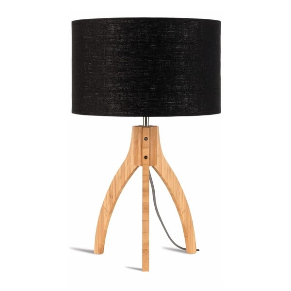 Stalo lempa su juodu atspalviu ir bambuko konstrukcija Good&Mojo Annapurna