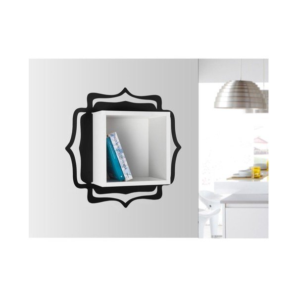 Knygų spinta "Ottoman" juoda/balta-image-1