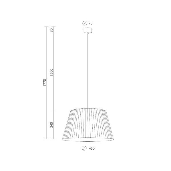 Kreminis lubinis šviestuvas su baltu kabeliu "Sotto Luce Kami", ∅ 45 cm-image-1