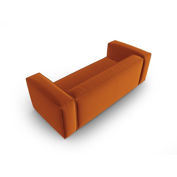Iš velveto sofa oranžinės spalvos 200 cm Mackay – Cosmopolitan Design-image-3