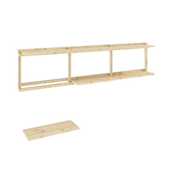 Natūralios spalvos iš pušies masyvo knygų lentyna 192x47,5 cm Groove – Karup Design-image-4