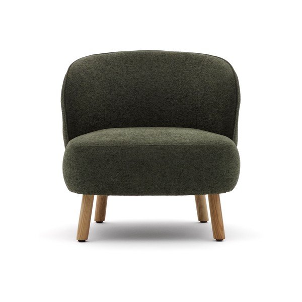 Žalios spalvos iš šenilinio audinio krėslas Ulit – Kave Home-image-2