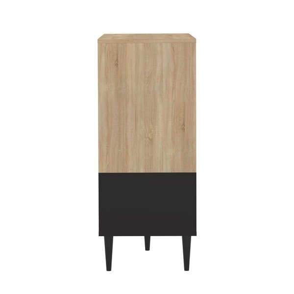 Juoda apatinė ąžuolo medienos komoda TemaHome Horizon-image-3