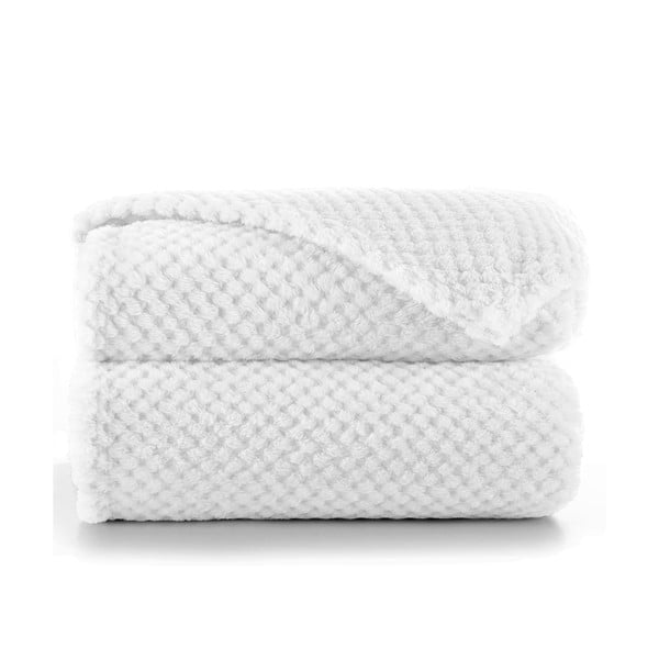 Baltos spalvos mikropluošto pledas DecoKing Henry, 170 x 210 cm-image-2