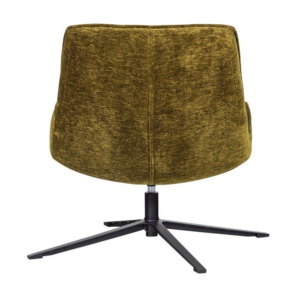 Žalios spalvos pasukamas krėslas iš šenilinio audinio Maudi – WOOOD-image-4