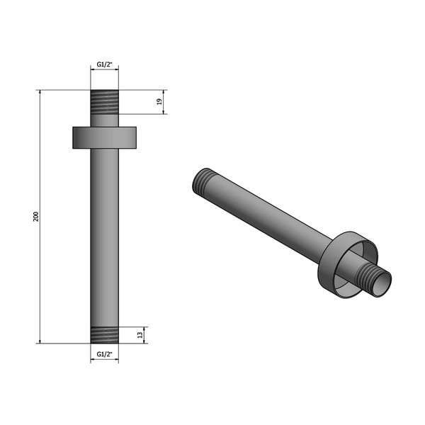 Iš žalvario dušo antgalio dalis matinės juodos spalvos – Sapho-image-1