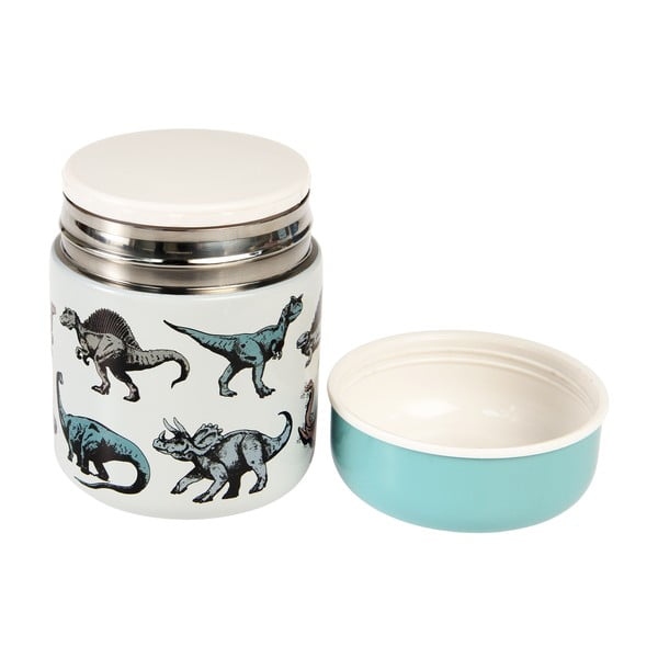 Mėlynos spalvos/kreminės spalvos maistui/vaikams termosas 280 ml Prehistoric Land – Rex London-image-1