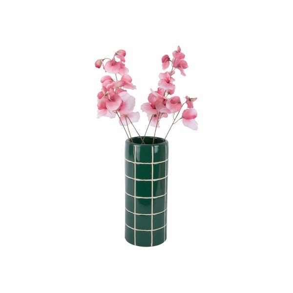 Tamsiai žalios spalvos iš keramikos vaza (aukštis 30 cm) Retro Tiles – PT LIVING-image-2