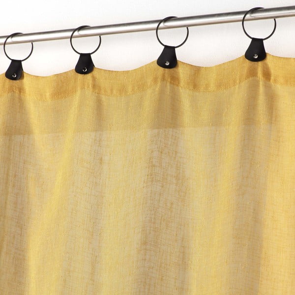 Permatoma užuolaida geltonos spalvos 140x240 cm Linka – douceur d'intérieur-image-1