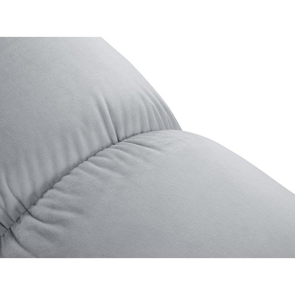 Modulinė taburetė šviesiai mėlynos spalvos iš velveto Bellis – Micadoni Home-image-1