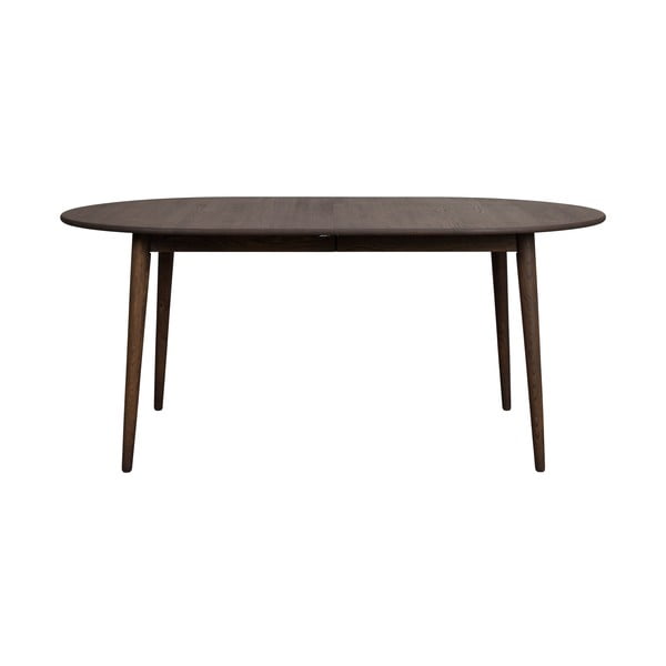 Iš ąžuolo masyvo prailginamas valgomojo stalas tamsiai rudos spalvos 105x170 cm Tyler – Rowico