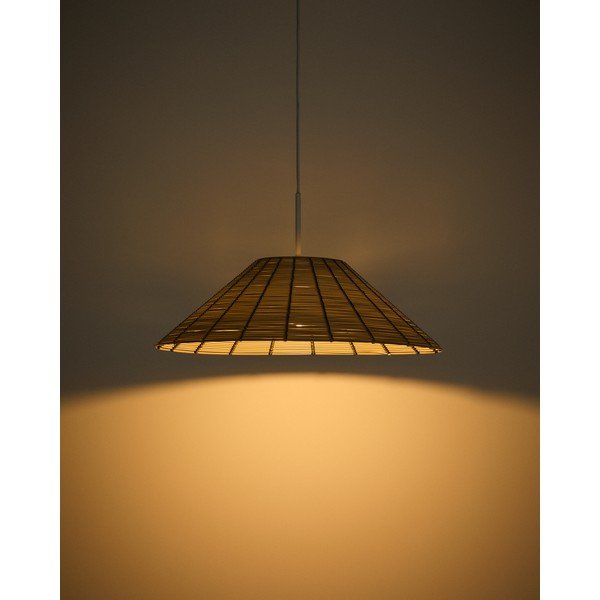 Smėlio spalvos iš dirbtinio rotango šviestuvo gaubtas ø 50 cm Saranella – Kave Home-image-2