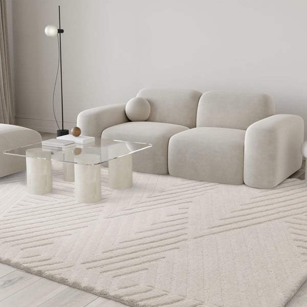 Kilimas iš vilnos kreminės spalvos 160x230 cm Hague – Asiatic Carpets-image-1