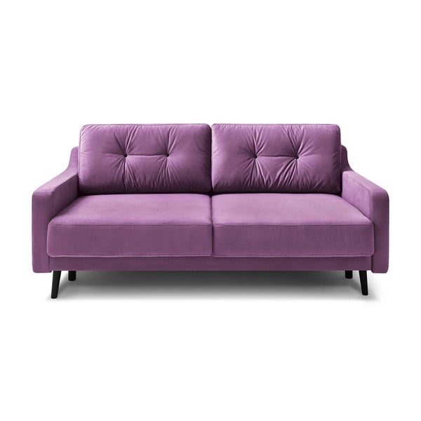 Violetinio aksomo sofa lova Bobochic Paris Torp