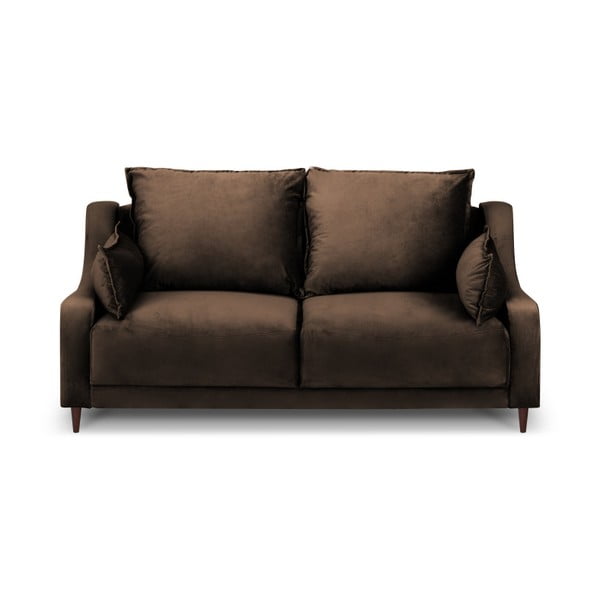 Ruda aksominė sofa Mazzini Sofas Freesia, 150 cm