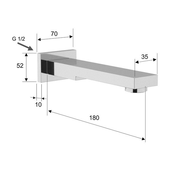 Antgalis matinės juodos spalvos prie sienos – Sapho-image-1