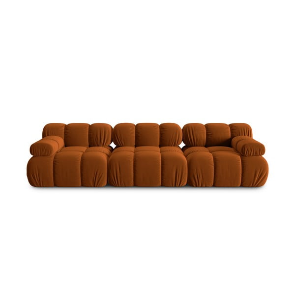 Sofa oranžinės spalvos iš velveto 282 cm Bellis – Micadoni Home