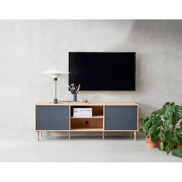 Ąžuolinė pilka TV spintelė Mistral 232-image-1