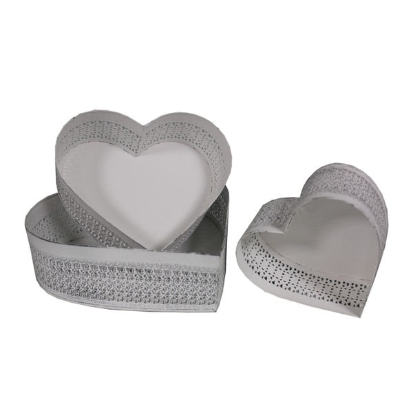 3 padėklų rinkinys "Antic Line Heart Shape