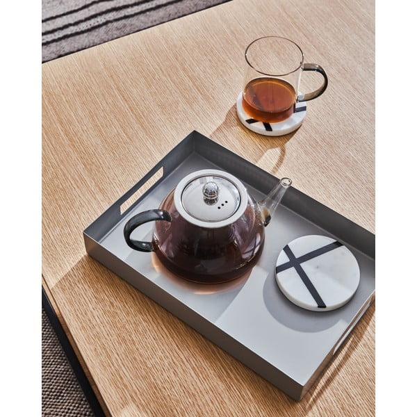 Žurnalinis staliukas su ąžuoliniu stalviršiu 80x80 cm Yona - Kave Home-image-3