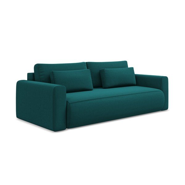 Turkio spalvos iš velveto sulankstoma/su sandėliavimo vieta sofa 238 cm Kapua – Makamii-image-3
