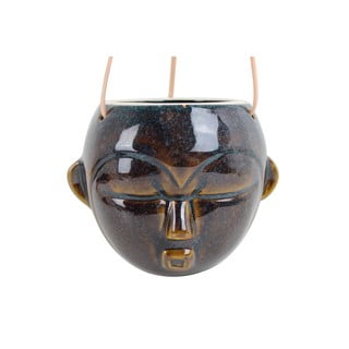 Tamsiai rudos spalvos pakabinamas vazonas PT LIVING Mask, aukštis 15,2 cm