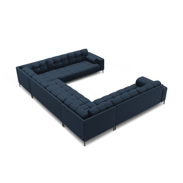 Kampinė sofa mėlynos spalvos („U“ formos) Bali – Cosmopolitan Design-image-4