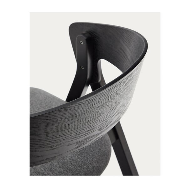 Juodos spalvos valgomojo kėdė Godia – Kave Home-image-2