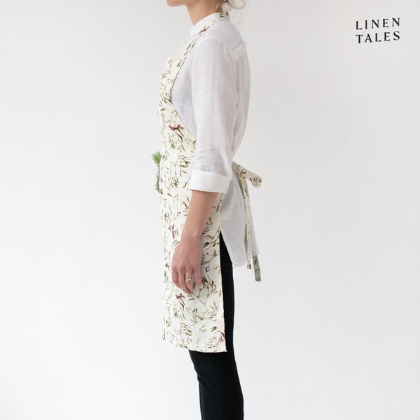 Prijuostė iš lino su Kalėdų motyvu – Linen Tales-image-1