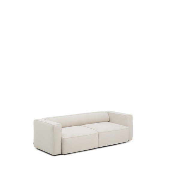 Smėlio spalvos sulankstoma sofa iš šenilinio audinio 236 cm Marela – Kave Home-image-3