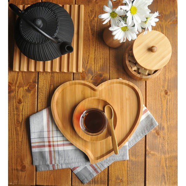 Bambukinis serviravimo padėklas Bambum Amor, plotis 23 cm-image-2