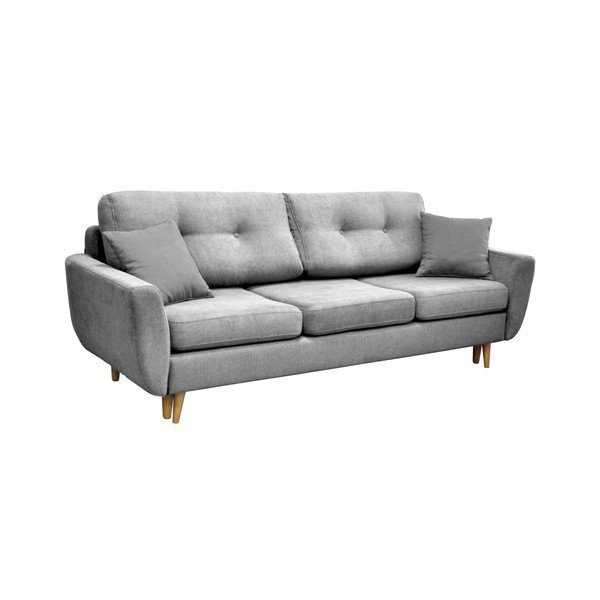 Pilka sofa lova su šviesiomis kojomis Mazzini Sofos Rose-image-3