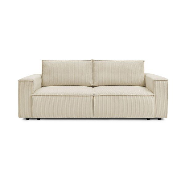 Sulankstoma sofa smėlio spalvos iš kordinio velveto 245 cm Nihad – Bobochic Paris