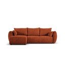 Kampinė sofa oranžinės spalvos (su kairiuoju kampu) Matera – Cosmopolitan Design