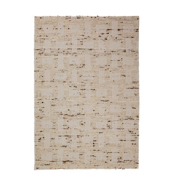 Rankų darbo natūralios spalvos iš vilnos mišinio kilimas 140x200 cm Rova Blend – Flair Rugs