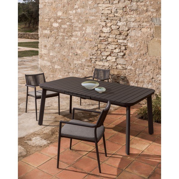 Iš metalo sodo valgomojo stalas 100x220 cm Izola – Kave Home-image-2