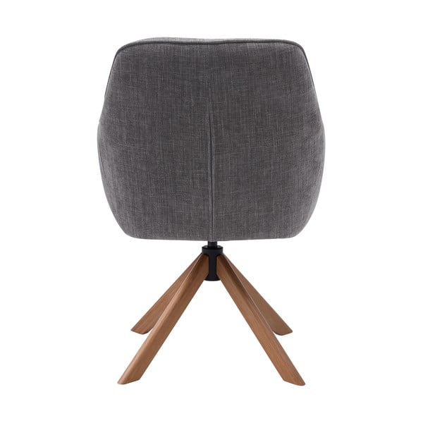Pilkos spalvos iš audinio valgomojo kėdžių komplektas 2 vnt. Avola – Unique Furniture-image-2